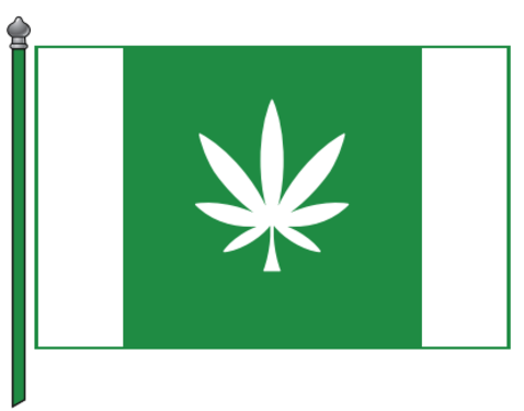 Estonian cannabis leaf flag